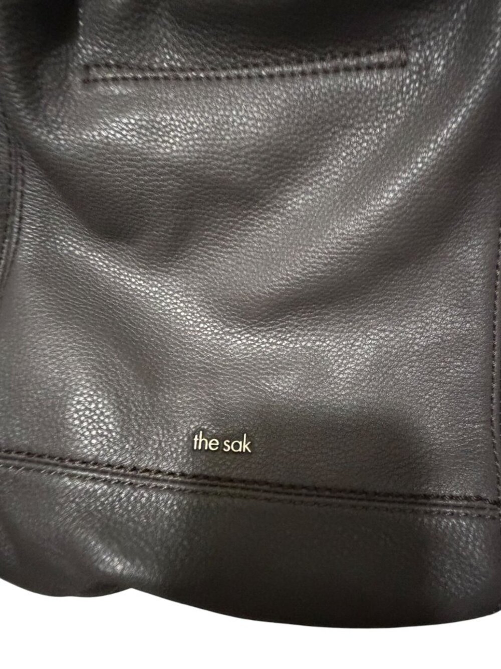 The Sak Slate Leather Sequoia Hobo Shoulder Bag Purse Zipper Closure - Picture 2 of 14